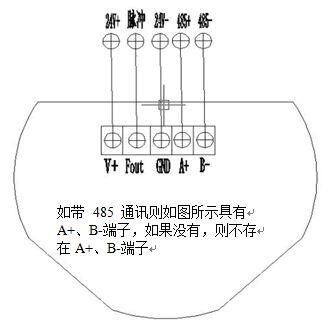 電池供電液體渦輪流量計(jì)接線圖